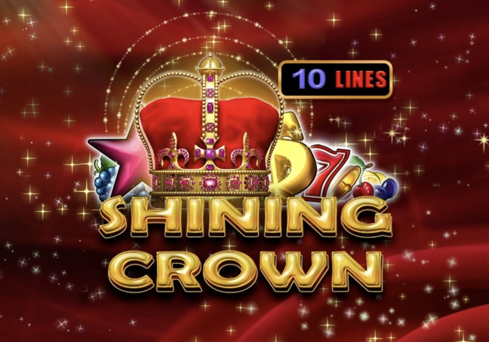 Shining Crown slot EGT – ecran principal cu coroane și simboluri fructe